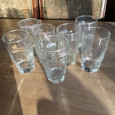 Set of 7 Libbey Chivalry Clear Juice Glasses Tumblers