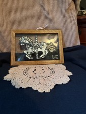 Vintage Carousel Horse Framed Glass Stained Glass Suncatcher