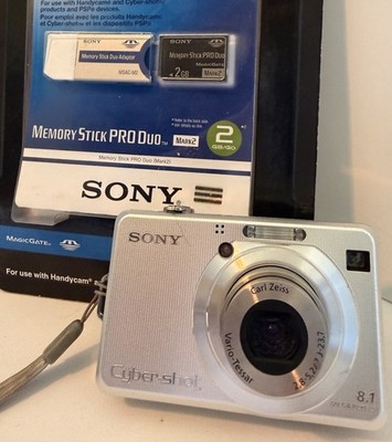 Sony Cyber-shot DSC-W100 MP 8.1 MP Digital Camera 3x Zoom W/New Memory Stick