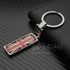 UK Flag Metal Keychain – Polished Union Jack Emblem Key Ring