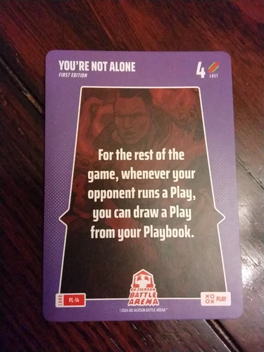 2024 Bo Jackson Battle Arena You're Not Alone SSP Play #PL-14 First Edition