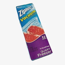 Ziploc Vacuum Bag Refills Quart Size Freezer 12 Bags Brand New Sealed Box 2013