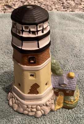 Ceramic Lighthouse tea candle holder 6.5  CERP3-794