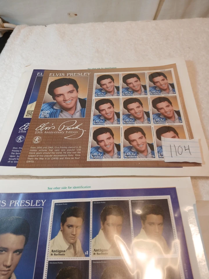 elvis presley stamps sheet. 18 1 Dillard's Stamps 50 Th Anniversary Of Elvis 1st - Image 2 of 4