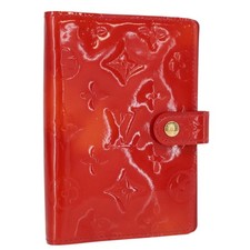 LOUIS VUITTON Monogram Vernis Agenda PM Day Planner Cover Rosso R21016 Autore BA7732