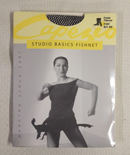 Capezio Studio Basics Women's S/M Fishnet Tights Footed Black Dance 3407 NEW