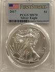 PCGS 2017 Silver Eagle MS70 First Strike – Perfect Grade