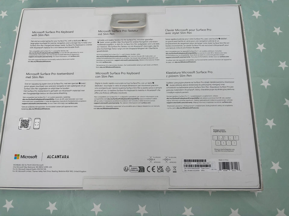 BNIB Sealed Microsoft Surface Pro Typecover Slim Pen 2 Bundle Alcantara Sapphire - Image 4 of 4