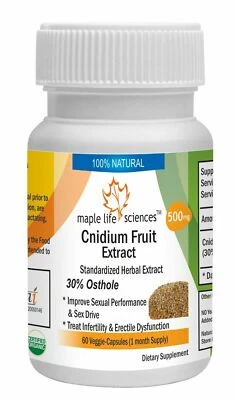 MAPLE LIFESCIENCES Cnidium Fruit Extract Capsules Cnidium Monnieri L. 30% Osthole For Sexual Health
