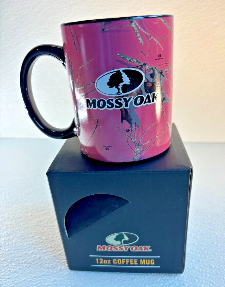 Mossy Oak Break-Up Infinity Pink Camuflaje Cerámica 12 OZ  Taza de café / Nueva Foto 3 de 4