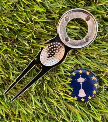 EUROPÄISCHER METALL GOLFBALL MARKER UND PITCH REPARATURWERKZEUG