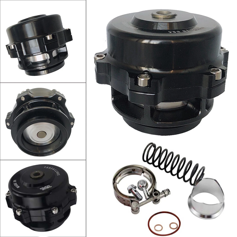 BV50 Series 50mm Blow Off Valve BOV fits TIAL Q V-Band Flange BLACK 6 PSI Spring Foto 3 de 4