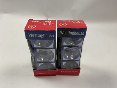 Flash Cubes Vintage Westinghouse Blue - 1 Pack De 3 (12 Flashes) - Ampoules Bleues