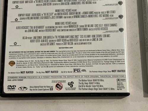 Turner Classic 4 Murder Mysteries Postman Sleep Murder Maltese (dvd 2009) FAIR - Picture 9 of 21