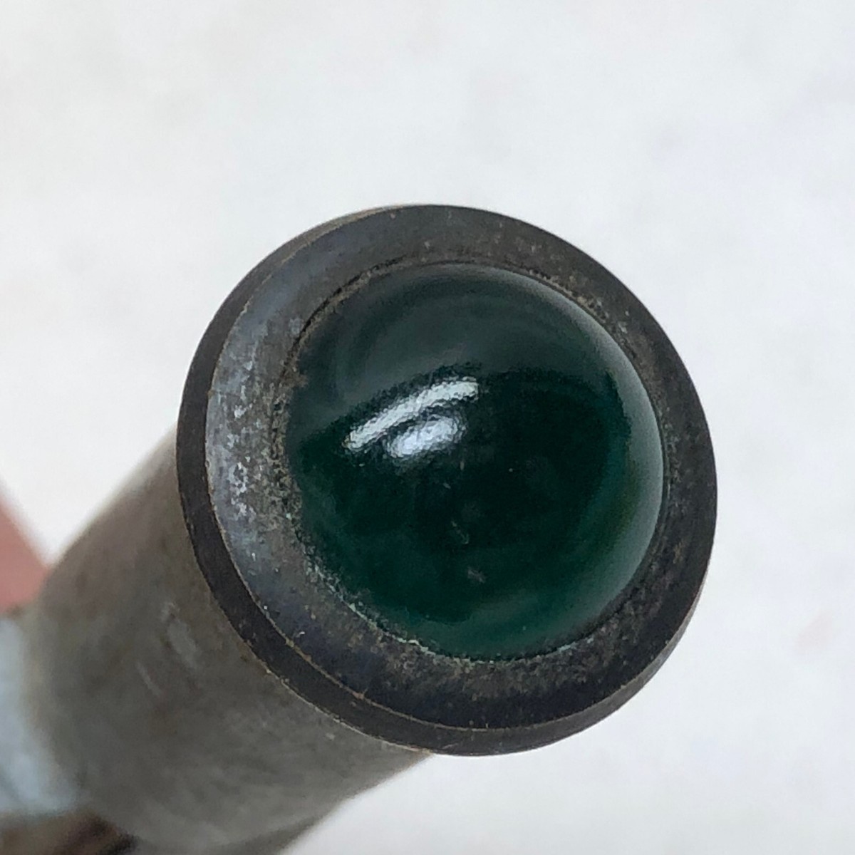 Vintage Green Glass Dash Light Indicator Part | eBay