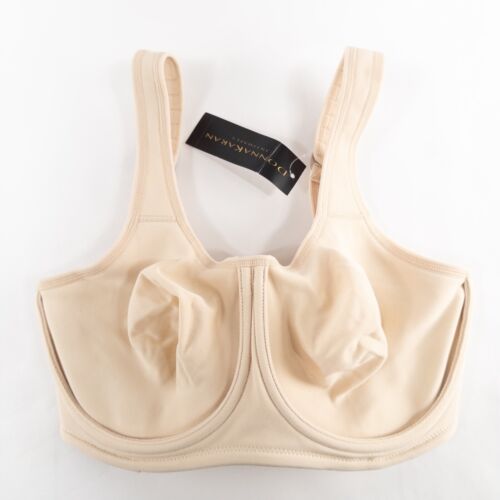 Donna Karan Fuller Coverage Max Support Control Sports Bra 36D Beige Underwire
