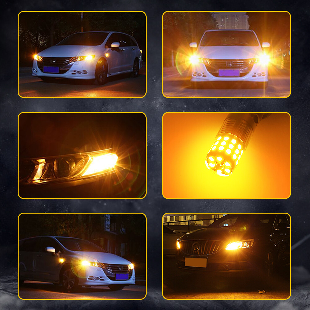 No Hyper Flash CANbus Bulbs AUXITO 7443/7440 Amber LED Turn Signal Bulbs - No Hyper Flash, CANBUS Compatible, 2 Bulbs Switchback Led Turn Signal - Foto 11