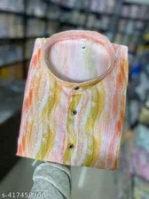 Indian Traditional Cotton Blend Classic Men Kurta