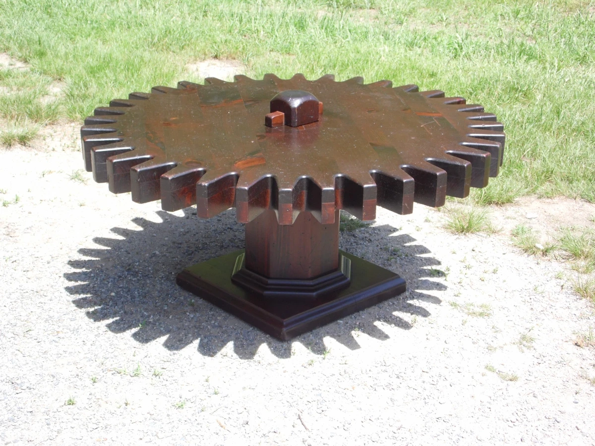 Ethan allen cog wheel coffee table deals
