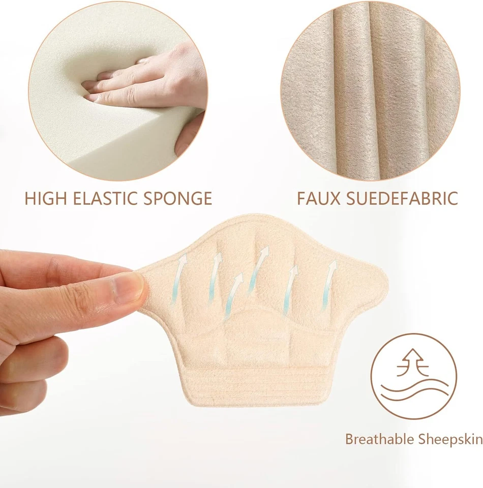 Empuñaduras de talón para zapatos sueltos Almohadillas de cojín de talón Inserciones antideslizantes para zapatos mitad al por mayor Foto 4 de 4