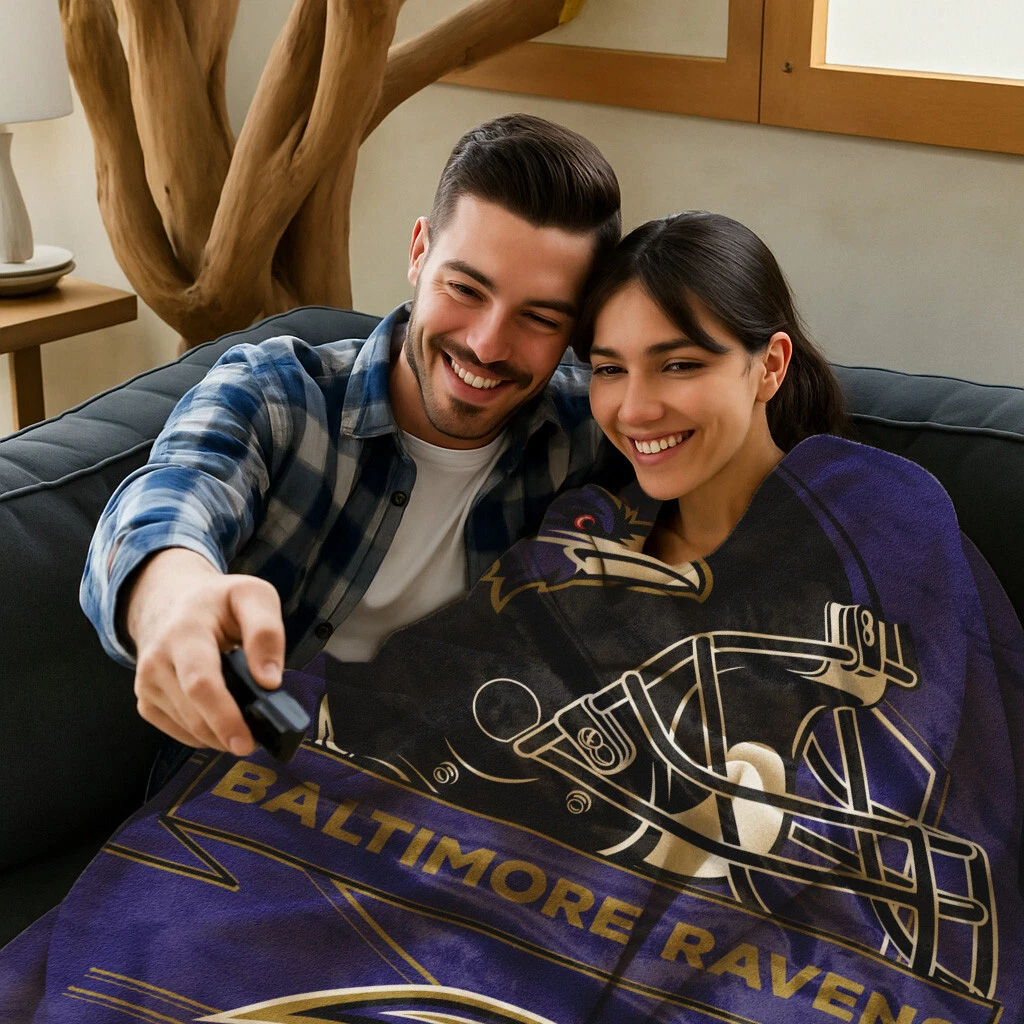 Baltimore Ravens football Plush Blanket, Soft & Warm