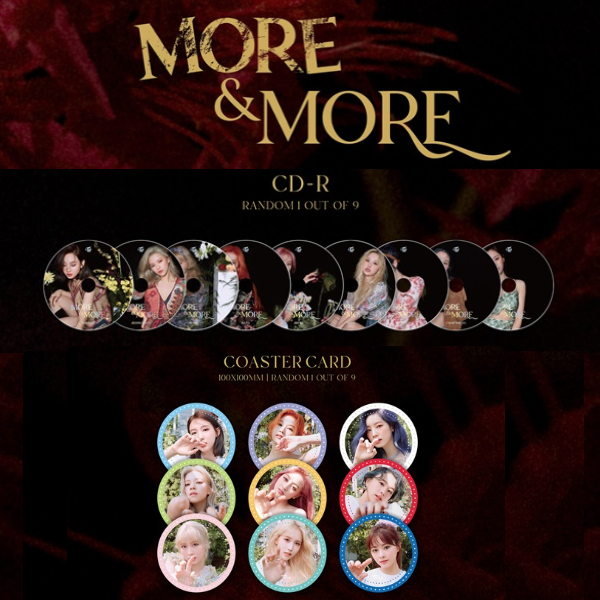 TWICE - 9TH MINI ALBUM MORE & MORE COASTER CARD & DISC SANA MOMO