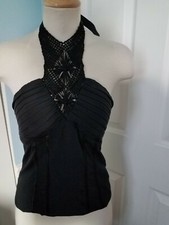Bebe Bohemian Luxe corset Top Black Xs