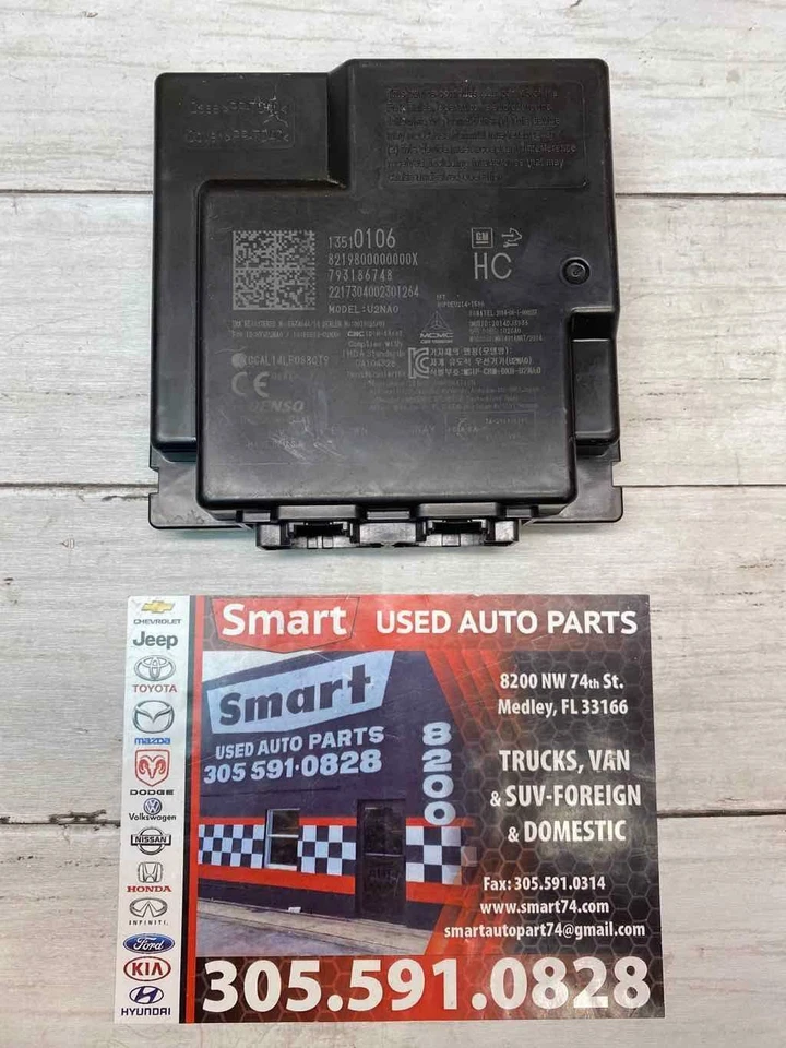 2017 年凯迪拉克 ATS THEFT 锁定 KEYLESS 入门控制模块 13510106 — 第 2/4 张图片