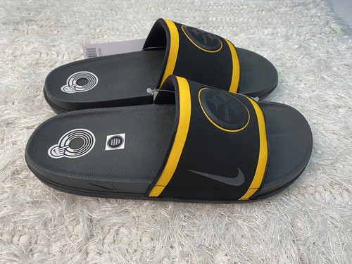 New Men's Size 9 Nike Pittsburgh Steelers Slides Sandals - Picture 5 of 6