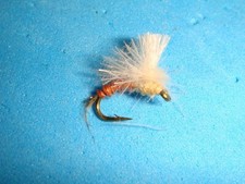 FLY FISHING FLIES - PMD PARACHUTE CDC EMERGER (Dry) size #18 (6 pcs)