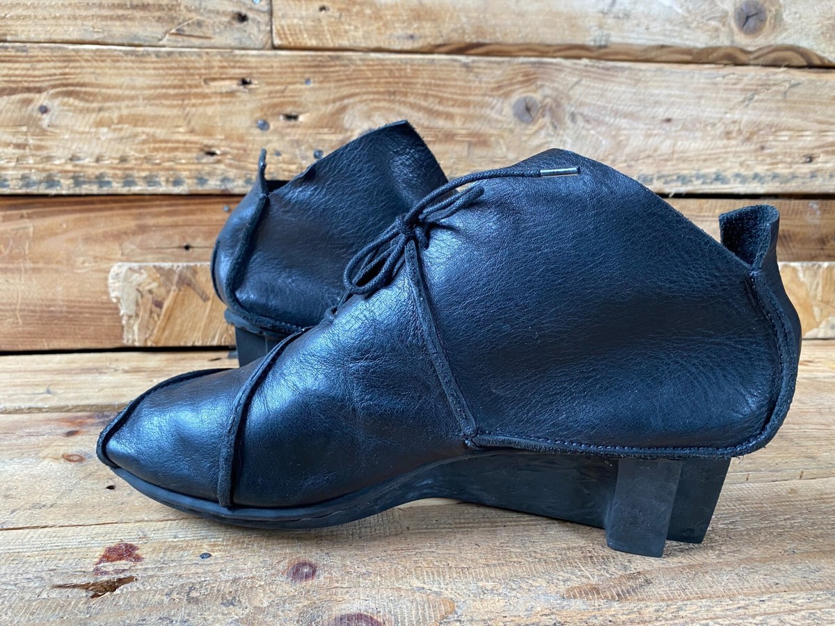 Trippen black leather heeled boots, Gothic sz 40 US 10 | eBay