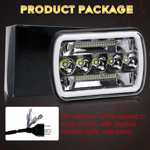 Par de faros LED 5X7" 7x6 alto/bajo DRL aptos para Toyota Supra y Chevy Corvette 1984-96 - Imagen 11 de 13