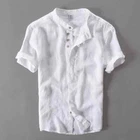 Mens Grandad Casual Shirts Mandarin Smart Shirt Short Sleeve Summer Top RH05
