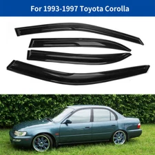 Fits 93-97 Toyota Corolla Sedan Acrylic Mugen Window Visors Rain Sun Guard 4Pcs