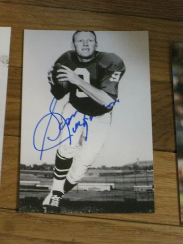 Washington Redskins SONNY JURGENSEN Signed 4x6 Photo NFL HOF AUTOGRAPH 1M