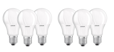 6x Osram LED BASE Classic Birne E27 8,5W = 60W warmweiß matt EEK:G (Spekt A-G)