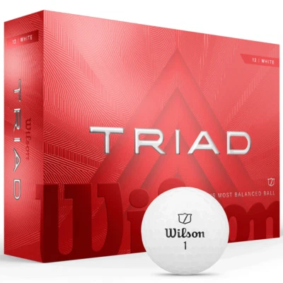 WILSON STAFF TRIAD GOLFBÄLLE / WEISS / DOPPEL DUTZEND PACK / NEUES MODELL 2025