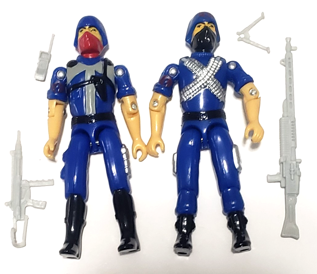 GI JOE COBRA RED LASER CUSTOM BLUE INFANTRY DRIVER MACHINE GUNNER TROOPER LOT