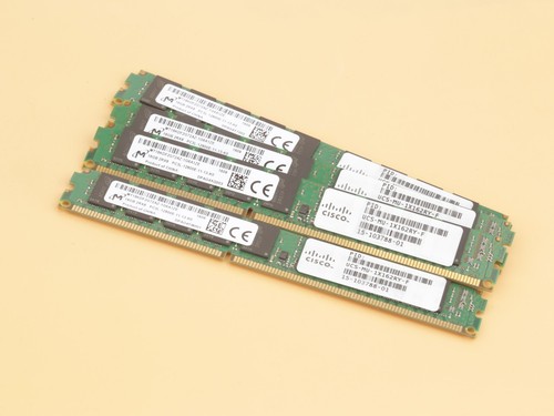 Micron DDR3 2x16GB 1600MHz VLP Unbuffered ECC Memory MT18KDF2G72AZ-1G6 for Cisco - Picture 2 of 8