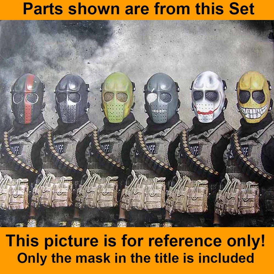 LT Combat Masks - Green & Red Stripe #2 - 1/6 Scale - Loading Toys Action Figure - Image 4 of 4