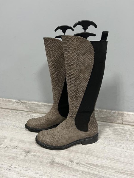 Women Studio Pollini Boots Beige Leather 36