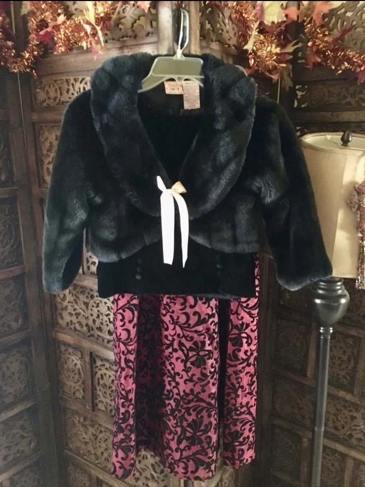 Faux Fur Holiday Dresses for Girls for sale | eBay
