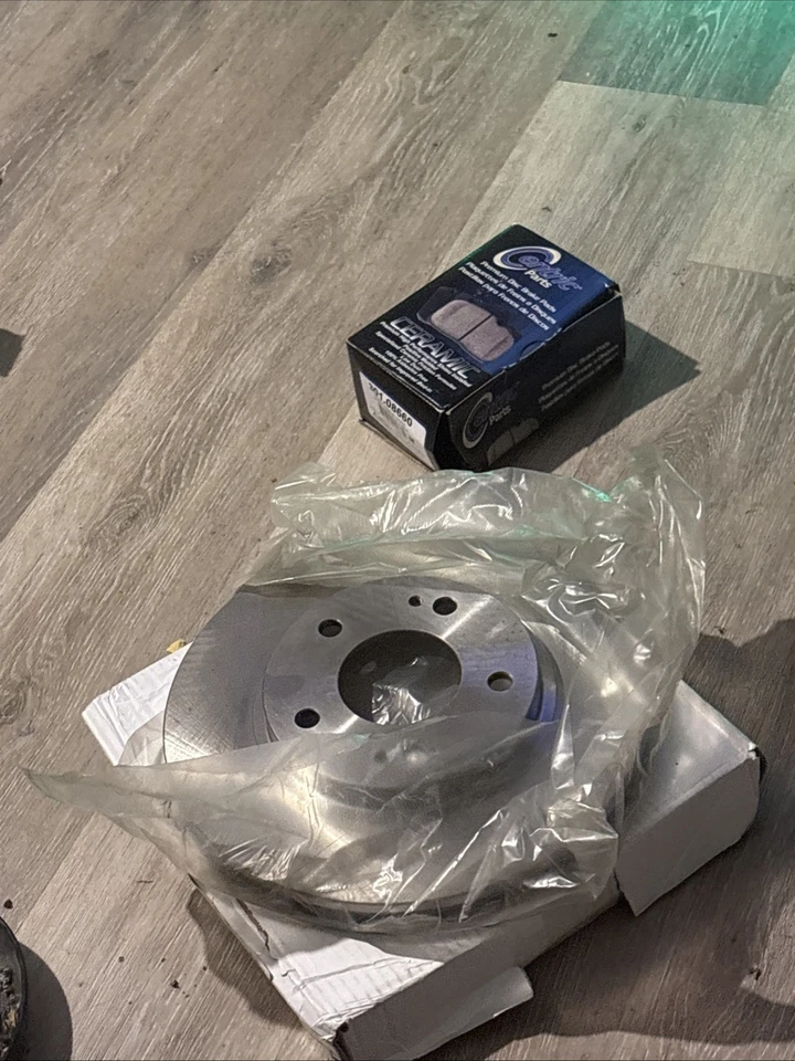 Pastilhas de freio de cerâmica rotores de freio dianteiro traseiro 2,4L para 2004-2011 Mitsubishi Galant - Imagem 4 de 4