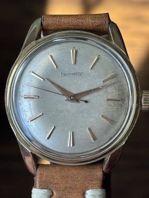 Vintage Eberhard & Co. automatic dress watch patina dial