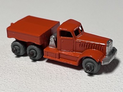 Vintage 1956 Matchbox Lesney Moko Prime Mover, 15A Orange w/6 Metal Wheels NICE!