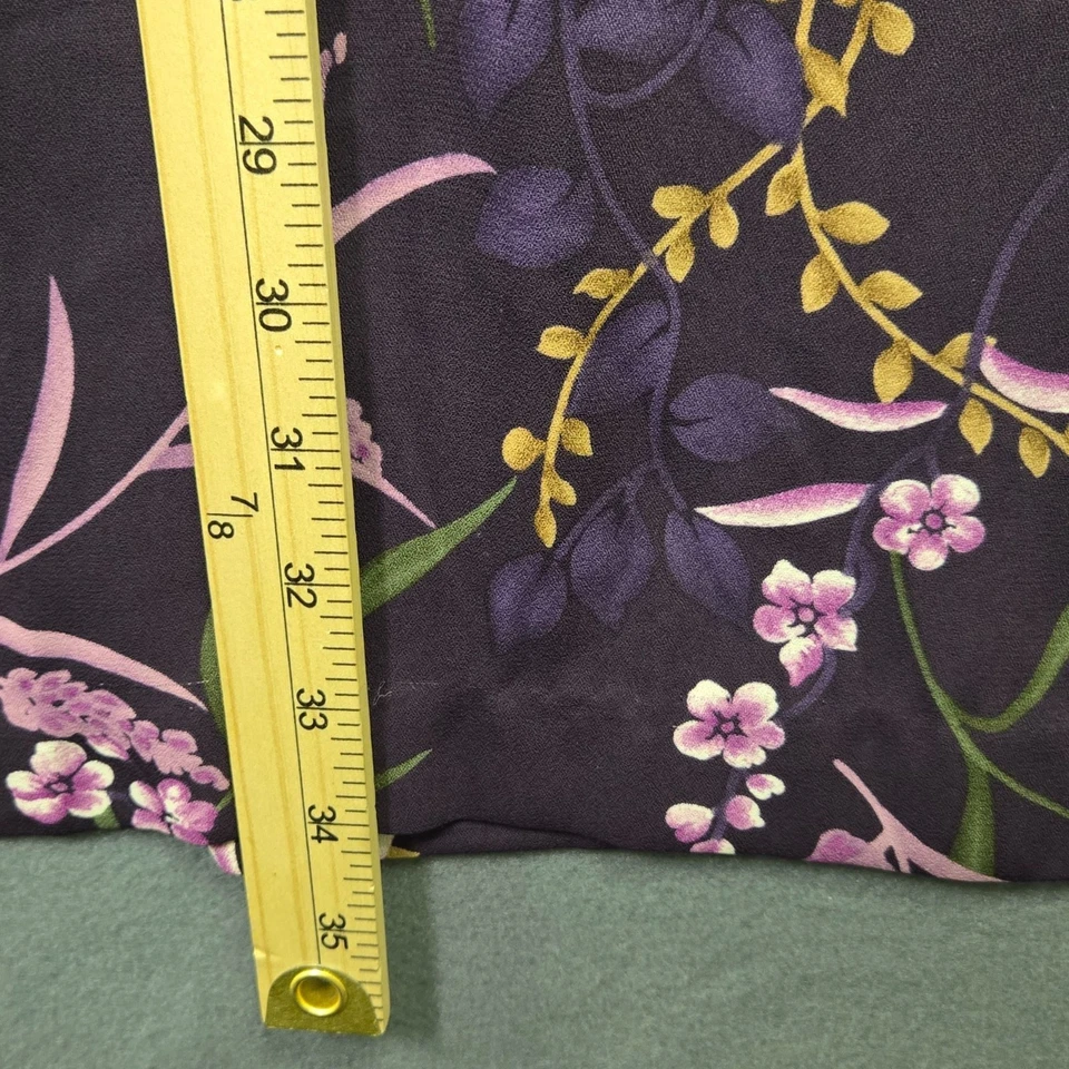 Falda lápiz floral púrpura vintage años 90 cabaña caprichosa talla grande 20W elástica con Foto 4 de 4