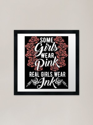 Einige Mädchen tragen rosa echte Mädchen Wea gerahmtes Wandbild Poster Leinwanddruck Bild