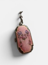 Vintage 925 Sterling Silver Enamel Mourning Locket 10.9g 2.5 Stamped