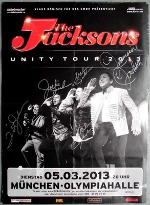 JACKSONS, THE - 2013 - Live in Concert - Poster - München - Signed / Autogramm