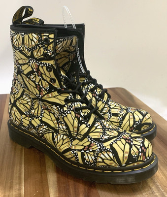 NEW Doc Dr. Martens 1460W Butterfly Print Lace Up Boots US 6 EU 37 UK 4